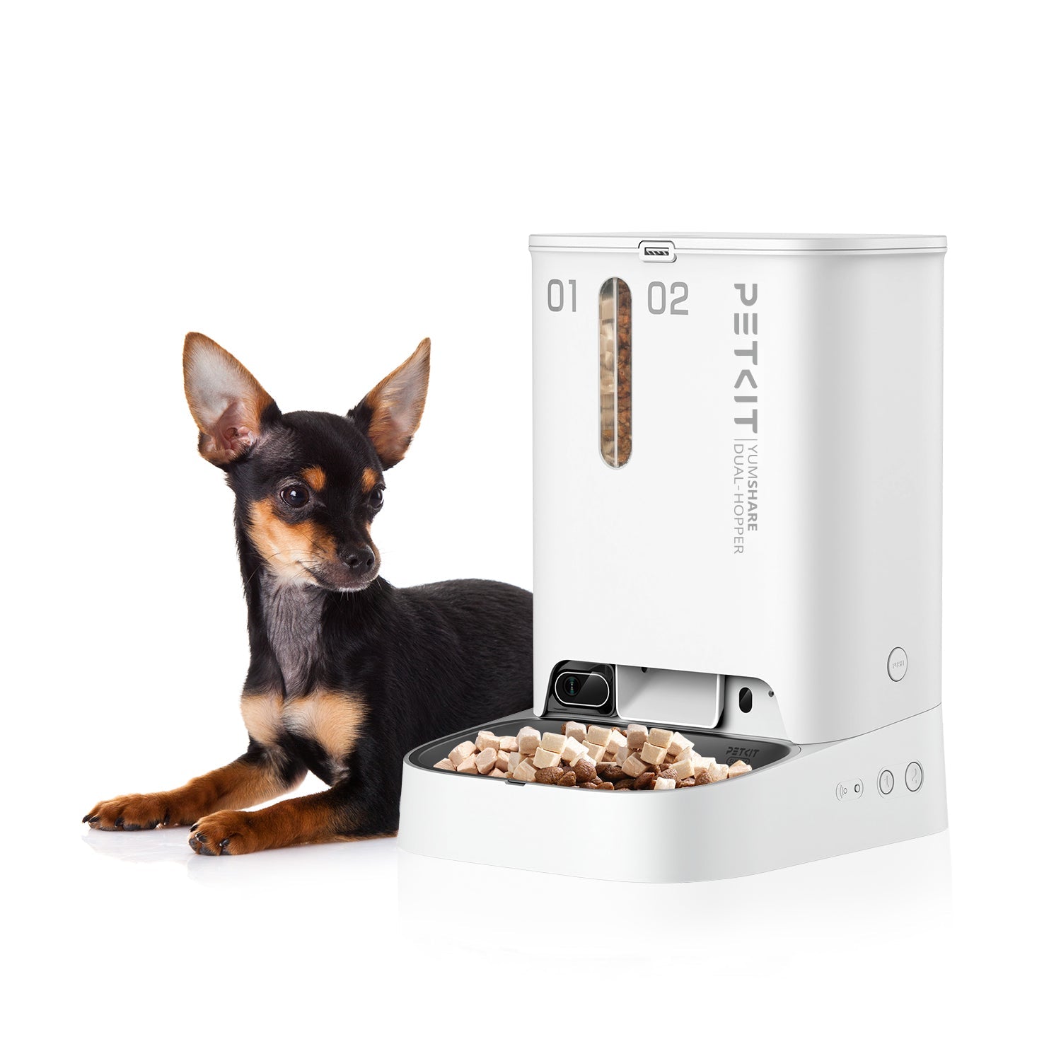 NEW! PETKIT Smart Pet Feeder With Dual Hoppers - Yumshare With Camera ...